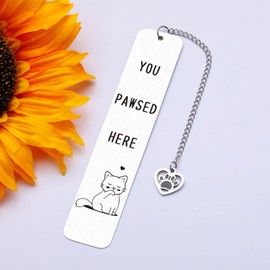 Cat Bookmark, Funny Bookmark for Book Lover, Cute Bookmark for Girls, Cat Lover Gifts for Her Him, Bookish Gift for Bookworm, Book Club Gift in Bulk, Book Marks for Reading Women, Booktok Gifts