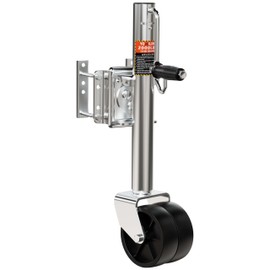 YOMILINK 2000 lbs Trailer Jack with Dual Wheel, Heavy Duty Swivel Boat Trailer Jack, 12" Lift, Bolt-on Trailer Tongue Jack for RV Trailer Boat