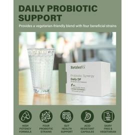 Probiotic Synergy Daily Df | 30 Billion CFU | Acid Resistant DRCaps | Lactobacillus Acidophilus La-14, Lactobacillus Plantarum Lp-115, Bifidobacterium Longum Bl-05, HOWARU Bifido HN019 | 60 Count