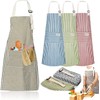 Senteen Cotton Kitchen Apron, Pack of 4, Cooking Apron, Adjustable