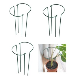 6 Pack 24 Inch High Plant Stake,Garden Plant Support,Half-Round Peony Cage Plant Ring Hoop