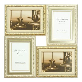 106295 Anshan Frame, 4 Sides, L Shaped, SL & GD (Silver & Gold) [Wall Mountable]