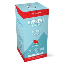 Everest Essential Everest Essential, Kid's Clear Whey Protein Powder (Watermelon, 10 Packets) Protein Drink Mix for Kids, Electrolytes for Kids, 8g Protein Per Serving, Non GMO, Zero Added Sugar