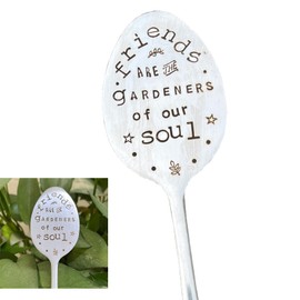 Garden Plant Marker Friendship Gift for Women Gardeners, Plant Stake Label Sign Tag Gardening Gifts for Woman Plant Lovers, Metal Garden Decoration (Gardener of Our Soul)