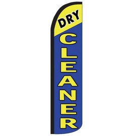 Dry Cleaner Swooper Windless Flag (full sleeve) 3ft X 11.5ft Flag by EZ Flags