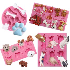 Funshowcase Puppy Dogs Fondant Mould 4-Count