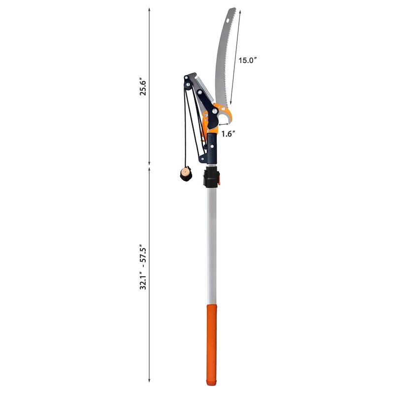 GARCARE 2 in 1 Pole Saw for Tree trimming &