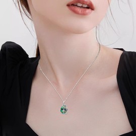YYmqmq Tree of Life Cross Pendant 925 Sterling Silver Abalone Shell Necklace Spiritual Religious Gifts for Women, Mom, Daughter