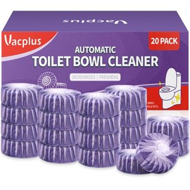 Vacplus Automatic Toilet Bowl Cleaner Tablets, Bathroom Toilet Tank Cleaner (12 -100PACK) Toilet Tank Odor Remover  dealsforyoudays:_20 Purple