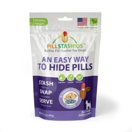 GREENIES Pillstashios Pill Pockets for small dogs Blueberry Chicken 32 edible containers