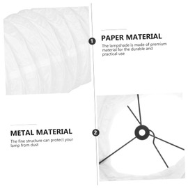 LABRIMP Nordic Style White Paper Floor Lamp Shade - Minimalist Design for Home Hotel Living Room Bedroom Study Decor (No Base Included)