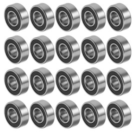 QUARKZMAN MR115-2RS 5 x 11 x 4 mm Ball Bearings x 20 Pieces Chrome Steel Double Shielded for Machines and Tools