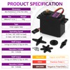 4 Pack MG996R Servo Motor, 55g Fully Copper Gear High