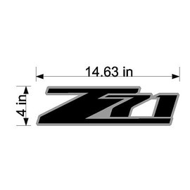 Z71 Truck Decal- Z9B (4 Inch, Red and Black)