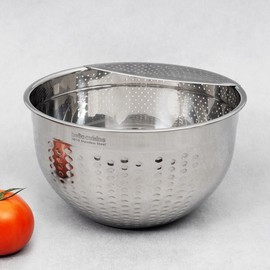 Stainless Steel 24cm Rice Fruit Multipurpose Washing Bowl Mixing Bowl / 스테인리스 24cm 쌀 과일 다용도 세척볼 믹싱볼
