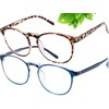 FEIYOLD Blue Light Blocking Glasses Women/Men,Retro Round Anti Eyestrain Computer