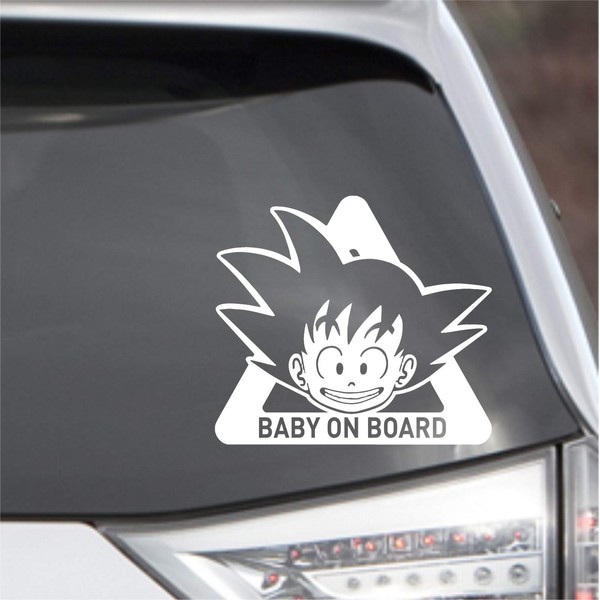 Dragon Ball Wall Decal Baby on Board Goku Dragon Ball Z Vinyl Sticker in Car Window DBZ Super Saiyan Anime Wall Art Sticker