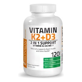 Vitamina K2 90mcg D3 5000iu 2en1 120 Caps Deal Eg D15 Sin Sabor