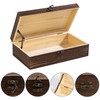 Dedoot Unfinished Wooden Box with Hinged Lid 9.7x5.5x2.7 Inch Rectangle