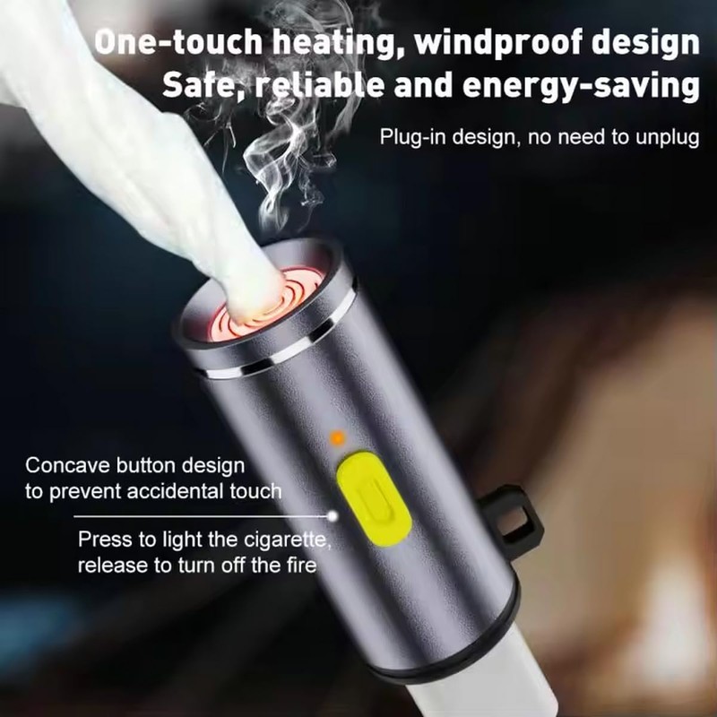 2-Pack mini USB-C Cigarette Electric Lighter, Plug into Your Phone