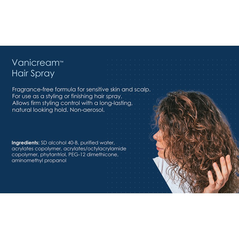 Vanicream Firm Hold Hairspray, Fragrance and Gluten Free, For Sensitive
