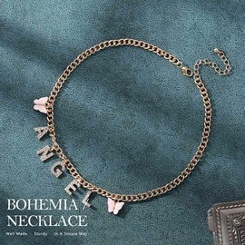 Fashband Boho Flower Pendant Necklaces Gold Pearl Beads Choker Necklace Summer Beach Necklace Jewellery for Women and Girls, Metal