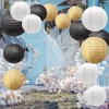 Pack of 15 Paper Lanterns, Round Lampshade, Paper Lantern, Colourful