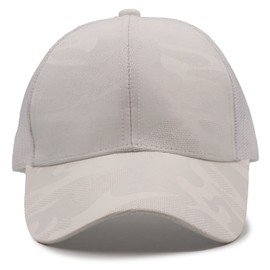 ProMindFun Womens Pony Hat High Ponytail Baseball Cap Girls Messy Bun Caps Camouflage Trucker Bad Hair Day Adjustable Dad Hat, 0002-camo Fabric White, 7