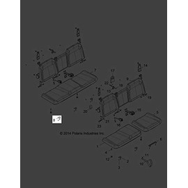 Polaris Ranger Seat Hinge Bracket, Genuine OEM Part 5256836, Qty 1