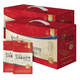 Korea Red Ginseng Promotion Agency 6-year-old Koryo Red Ginseng Extract Premium 50ml 60 pouch stick red ginseng extract, 1 pc / 고려홍삼진흥원 6년근 고려 홍삼 진액 프리미엄 50ml 60포 파우치 스틱 홍삼액, 1개