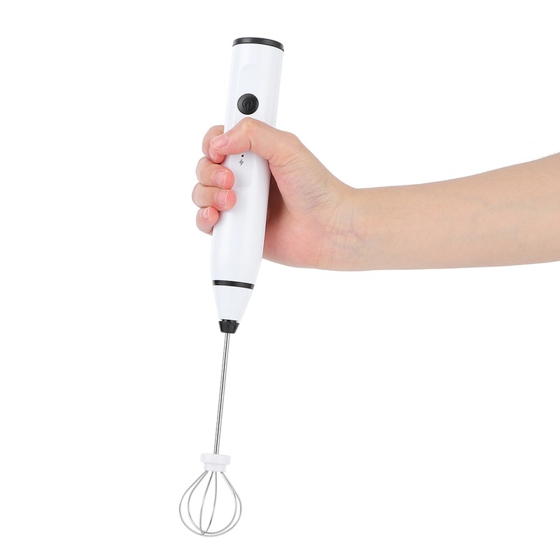 Rechargeable Milk Frother Electric Coffee Mixer Handheld Egg Beater Household