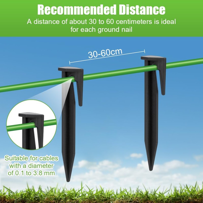 OFFCUP Ground Spikes for Robotic Lawnmower, 150pcs Ground Anchor, Universal