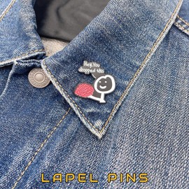 AAVEDGE Enamel Pins, Pins for Backpacks, Funny Pins, Lapel Pins, HEY YOU DROP THIS Brain Cartoon Cool Bedge, Anime Pins Brooches for Lanyard, Bags, Hats, Caps, Clothes, Vest, Jackets.