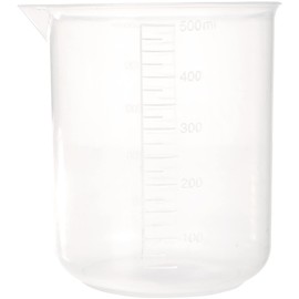 Rayher 34458000 Measuring Jug Small Volume 500 ml Diameter 90 mm Diameter 100 x 107 mm with Spout without Handle Plastic for Mixing, Measuring, Mixing Creative Material such as Paints, Concrete,