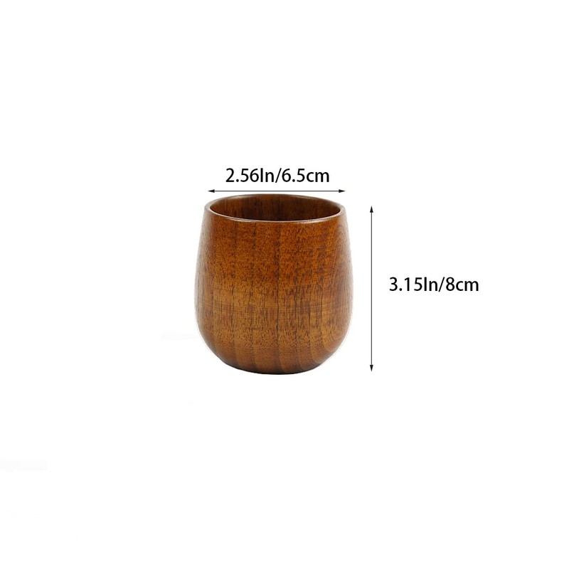 HomeImpel 4 Pack Wooden Coffee Cups Tea Cups, 4oz, 120ml,