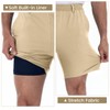 Mens Casual Khaki Golf Shorts 7 Inch Inseam Regular Fit