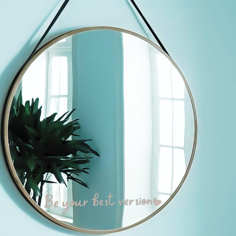 Motivational Stickers 6-Pack, Rearview Mirror Decals, Inspirational Quotes