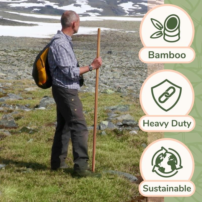 BambooMN Bamboo Bo Staff Round End - Diameter: 1.37", Length: