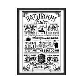 Bathroom Rules Bathroom Picture Toilet Poster Wall Picture Wall Poster (without Frame)
