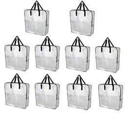 IKEA DIMPA Extra Large Storage Bag, Clear Heavy Duty Bags, Moth Moisture Protection Storage Bags (Pack of 10)