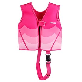 INIGGII Kids Swim Vest, Swim Jacket for Toddler, Infant Swim Trainer Vest for 28-38 lbs (Age 3-4 Years Old Girls) with Adjustable Safety Strap