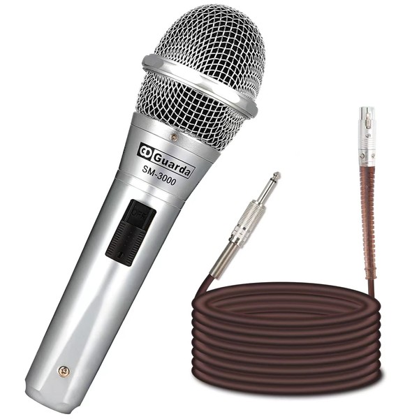 Guarda Cardioid Dynamic Vocal Microphone with 26.3ft XLR Cable, Metal