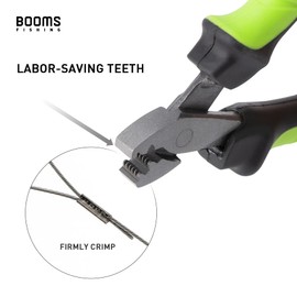 Booms Fishing CP2 Fishing Crimping Tool for Single-Barrel Sleeves, Green