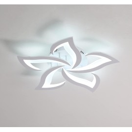 DELIPOP LED Ceiling Light Fixture, 6500K Modern LED Flush Mount Ceiling Lights, 23.6 inch Acrylic Ceiling Lamp for Living Room Dinning Room Kitchen Bedroom Ceiling Light Fixtures Ceiling Mount