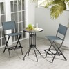 COSTWAY Outdoor Patio Bar Chair Set of 4, Folding Bar
