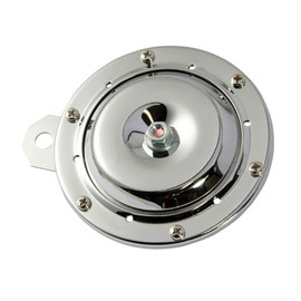 HORN UNIVERSAL 12V CHROME 100mm Diameter