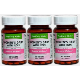 PEOPLE'S CHOICE 3 pk Peoples choice women's daily with iron dietary supplement lot of 3