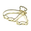 QinGoo Large Stainless Steel Hair Clip Gold Metal Hair Claw