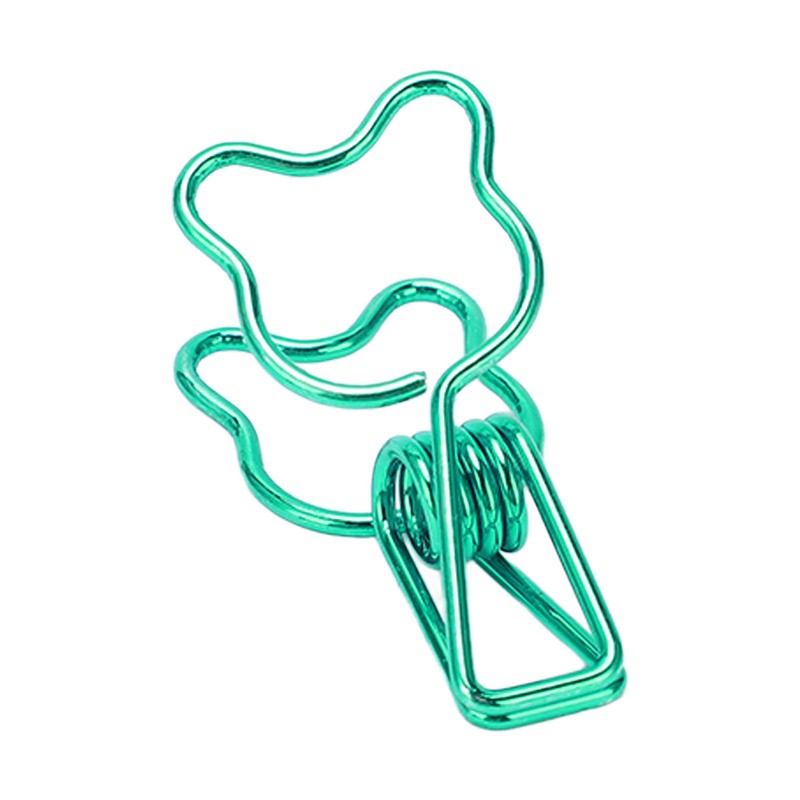 100pcs Small Binder Clips Multipurpose Innovative Little Bear Shape Strong