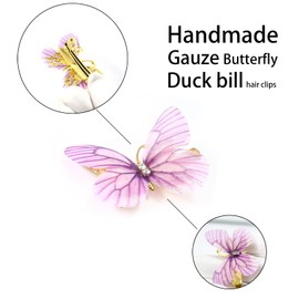 12pcs Decorative Butterfly Hair Clips for Teens,Handmade Girls Hair Accessories for Thin Hair,Small Butterfly Hair Pins for Thick Hair (12PCS)